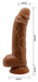Gode réaliste Angelo 15 x 4 cm Marron