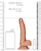 Gode réaliste Curved Kurt 15 x 3.7cm Latino