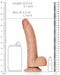 Gode réaliste Curved RealRock 17 x 4.3cm Latino