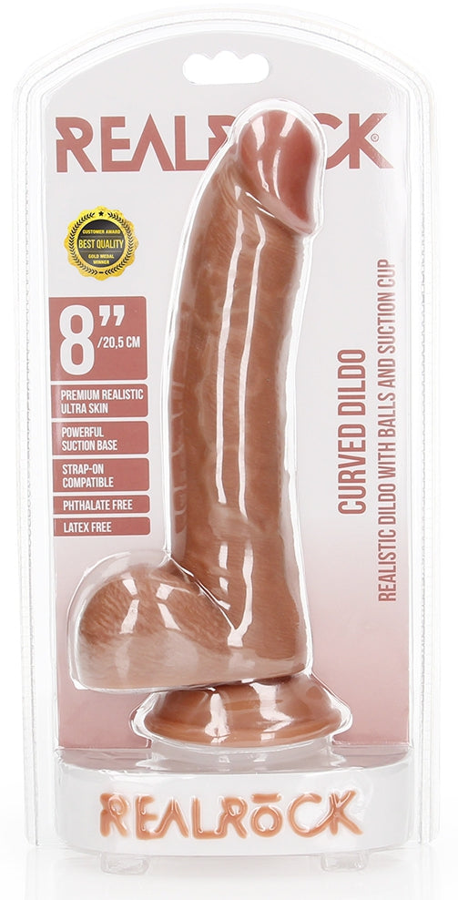 Gode réaliste Curved RealRock 17 x 4.3cm Latino
