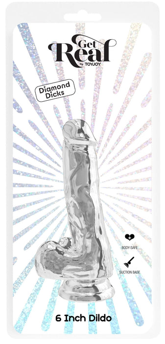Gode Réaliste Diamond Dick 13.5 x 3.7cm Transparent
