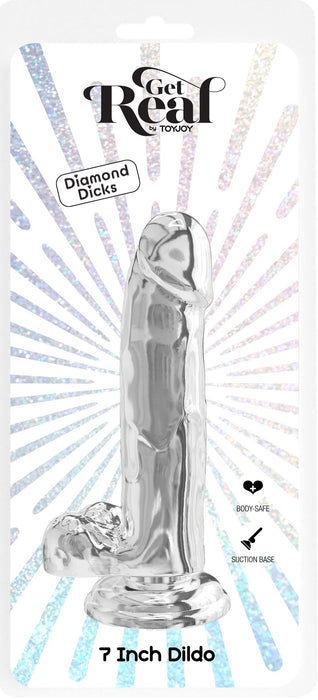 Gode Réaliste Diamond Dick 15.5 x 4cm Transparent