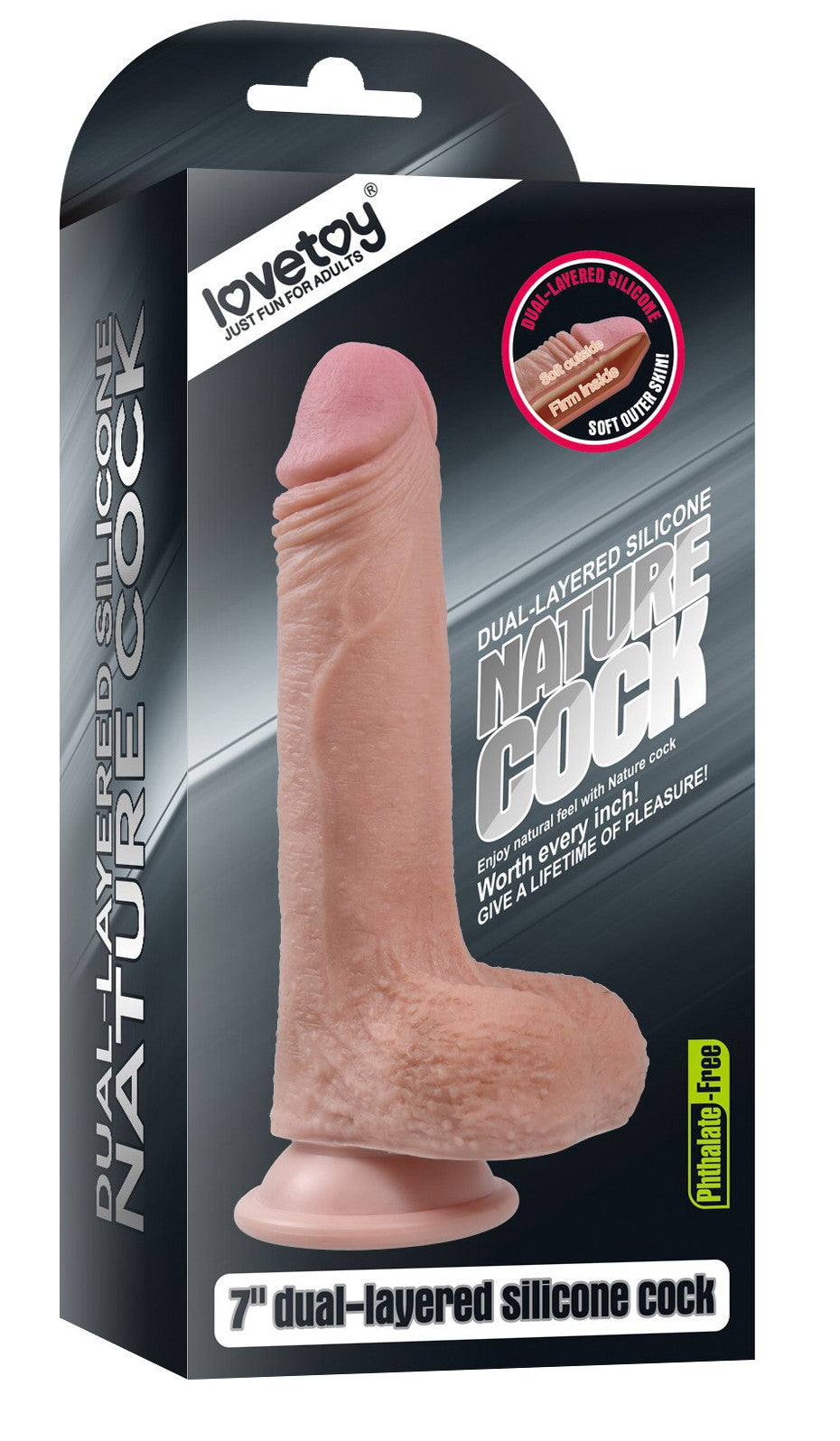 Gode réaliste DUAL Silicone 13 x 3.5 cm Chair