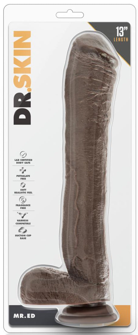 Gode réaliste mr Ed Dr Skin 28 x 5.5cm Marron