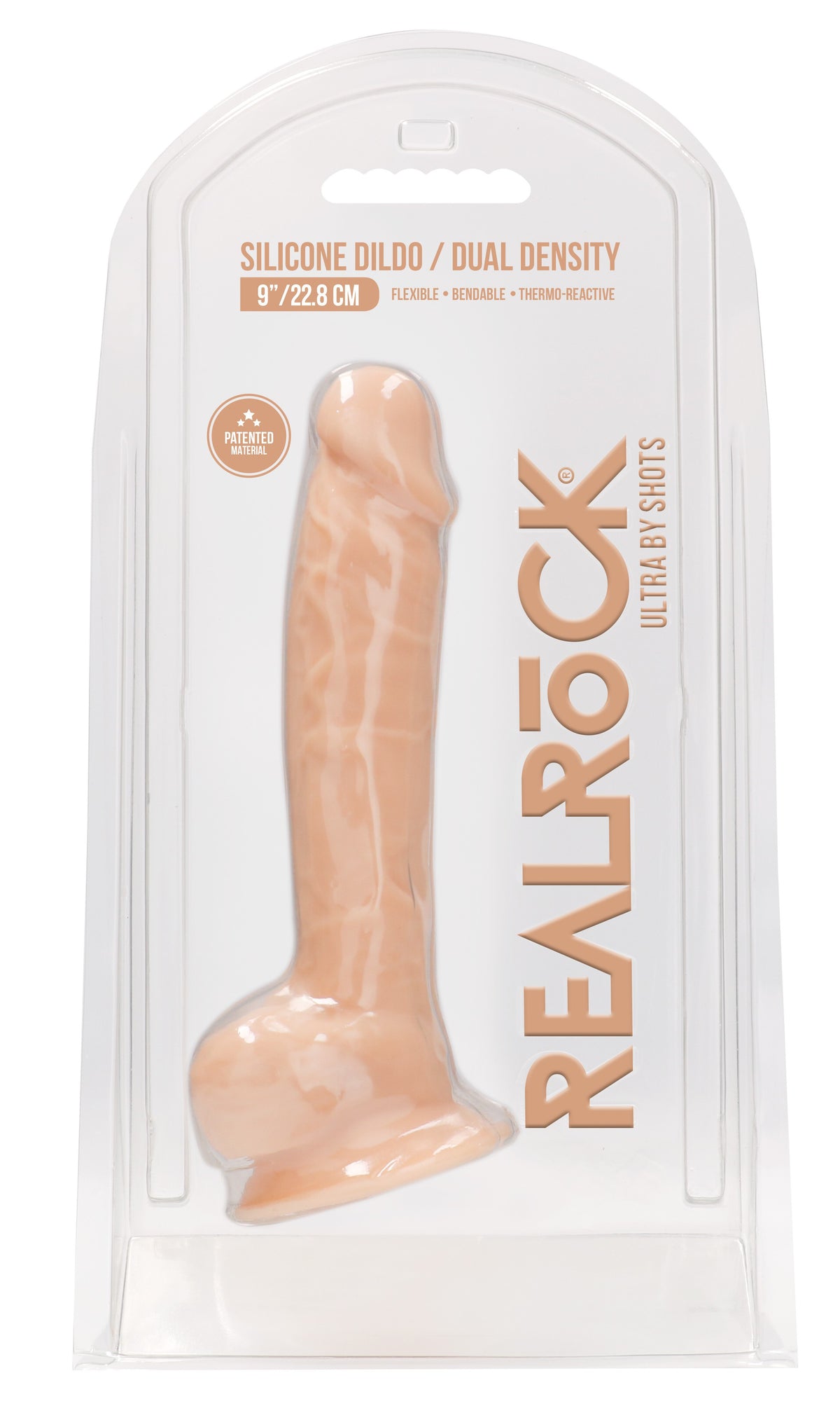 Gode réaliste Realrock ventouse 18 x 4.5 cm