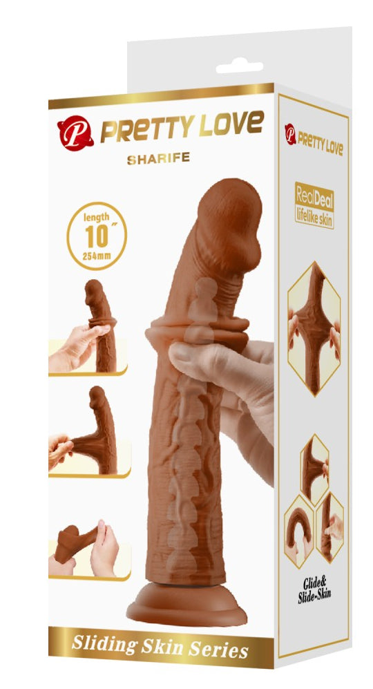 Gode réaliste Sharife 22 x 4.5 cm Marron