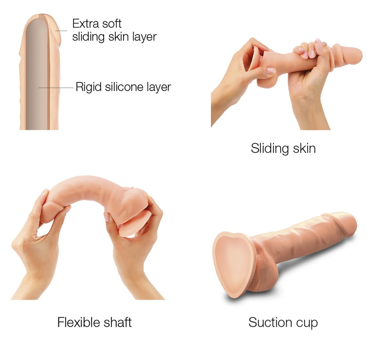 Gode réaliste Sliding Skin Strap-On-Me S 13 x 3.7cm