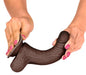 Gode réaliste Slidy Cock 12.5 x 3.8cm Marron