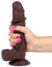 Gode réaliste Slidy Cock 15 x 4cm Marron
