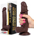 Gode réaliste Slidy Cock 15 x 4cm Marron