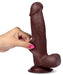 Gode réaliste Slidy Cock 15 x 4cm Marron
