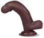 Gode réaliste Slidy Cock 15 x 4cm Marron