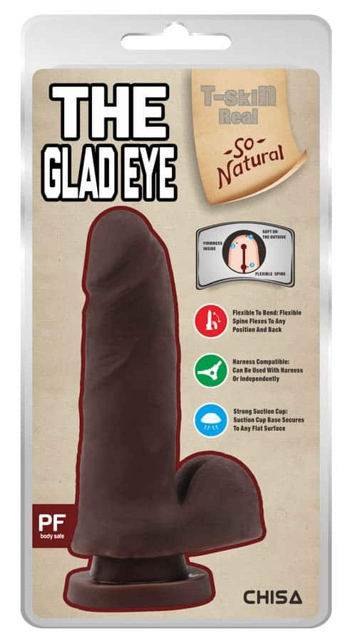 Gode réaliste The Glad Eye 11 x 3 cm Marron