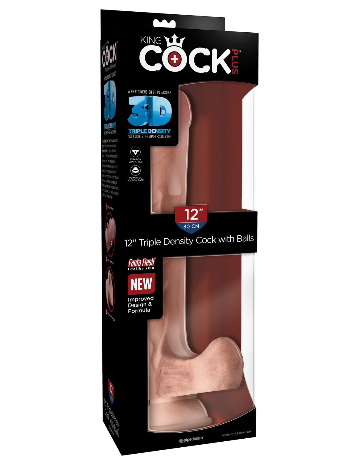 Gode réaliste Triple Density 12 - 26 x 5.6 cm
