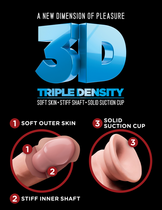 Gode réaliste Triple Density 19 x 4.5 cm