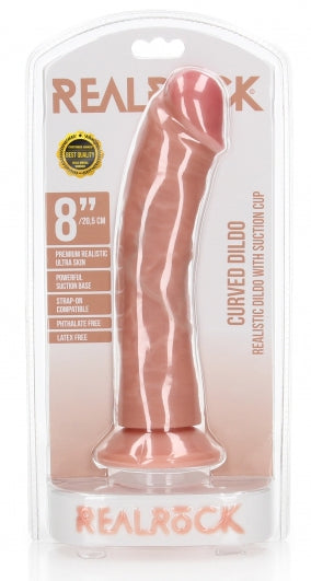Gode réaliste Ventouse Curved RealRock 20 x 4.6cm