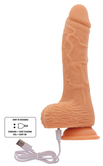 Gode réaliste vibrant à poussée Naked Real 16.5 x 4cm