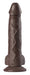 Gode Réaliste Vibrant à Poussée WARDIK 17 x 4cm Marron