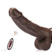 Gode Réaliste Vibrant à Poussée WARDIK 17 x 4cm Marron