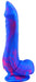 Gode silicone Inkipus 18 x 5.5cm Bleu-Rose