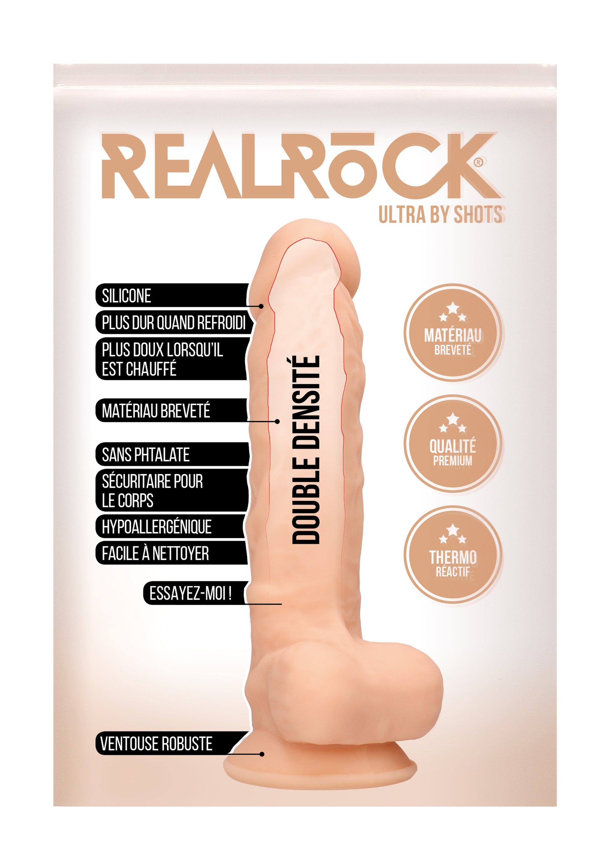 Gode silicone Realrock 14.5 x 3.7 cm
