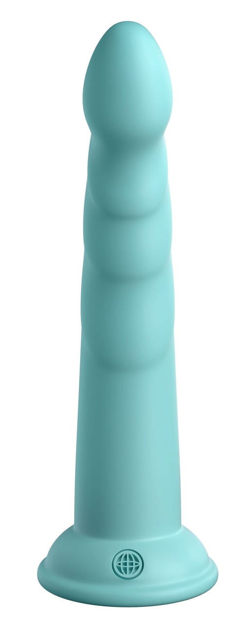 Gode silicone Slim Seven 18 x 3.6cm Turquoise