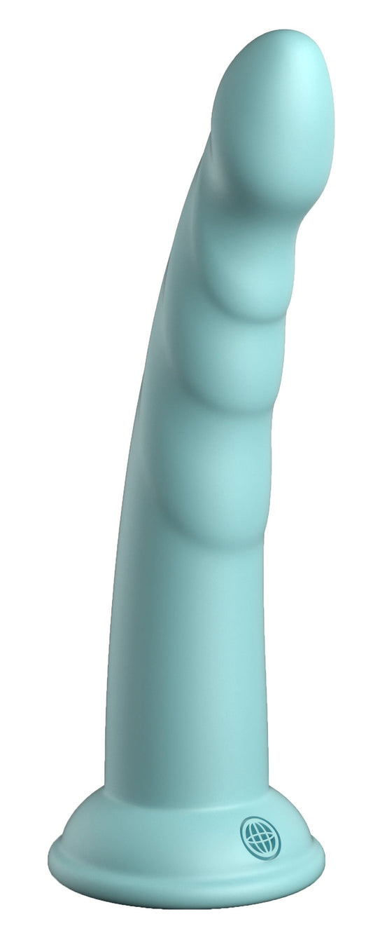 Gode silicone Slim Seven 18 x 3.6cm Turquoise