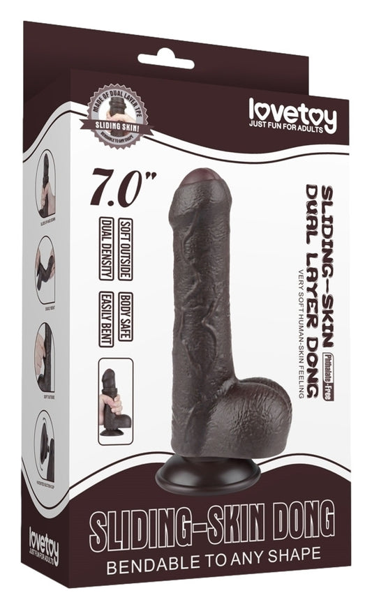 Gode Sliding Skin 12 x 3.7 cm Noir
