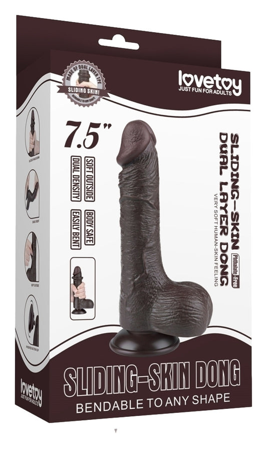 Gode Sliding Skin 13 x 3.7cm Noir