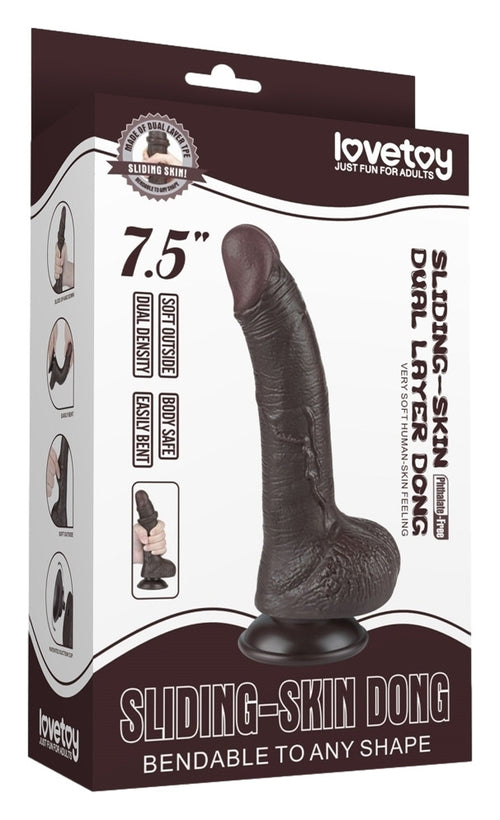 Gode Sliding Skin 14 x 3.5 cm Noir