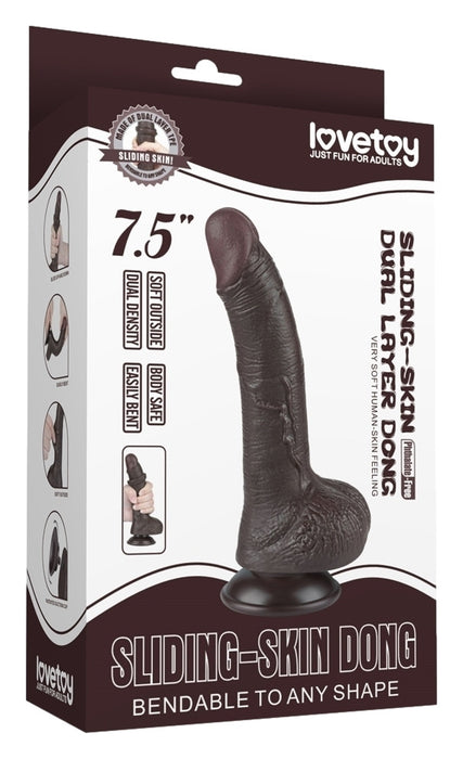 Gode Sliding Skin 14 x 3.5 cm Noir