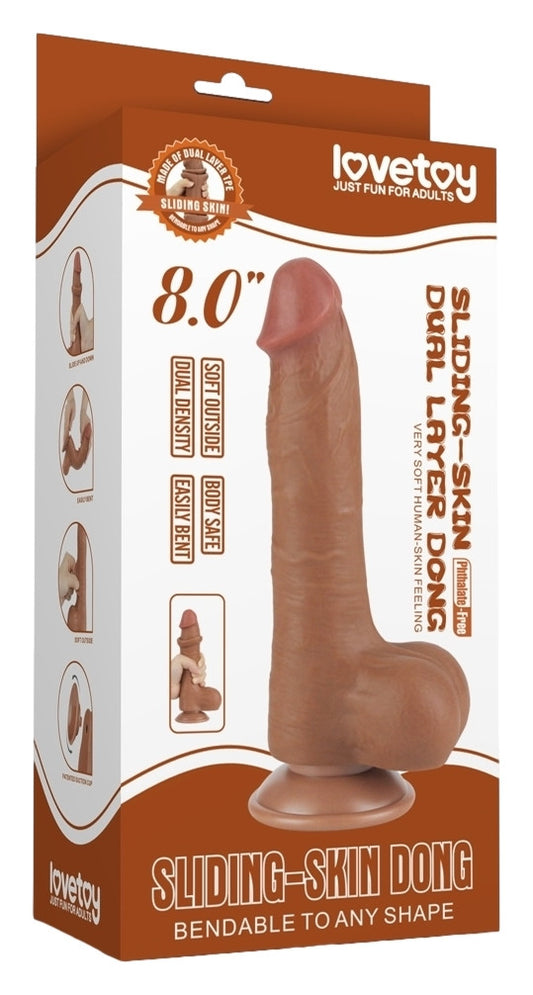Gode Sliding Skin 14.5 x 4cm Marron