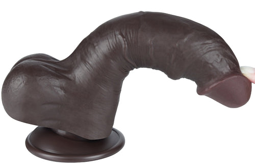 Gode Sliding Skin 14.5 x 4cm Noir
