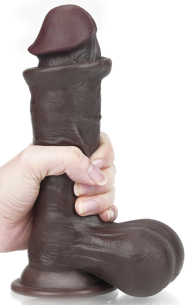 Gode Sliding Skin 15 x 4.8 cm Marron