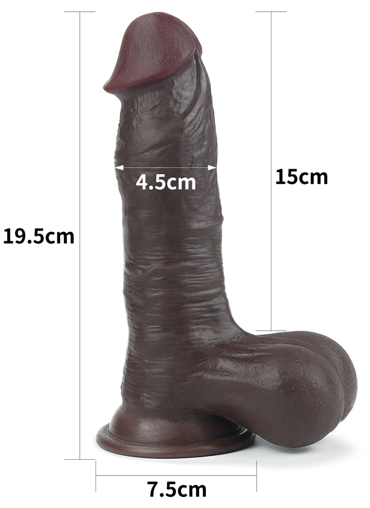 Gode Sliding Skin 15 x 4.8 cm Marron