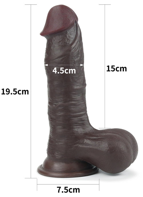 Gode Sliding Skin 15 x 4.8 cm Marron