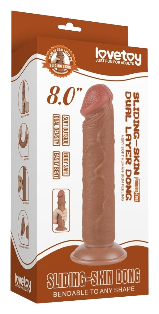 Gode Sliding Skin 17 x 4cm Marron