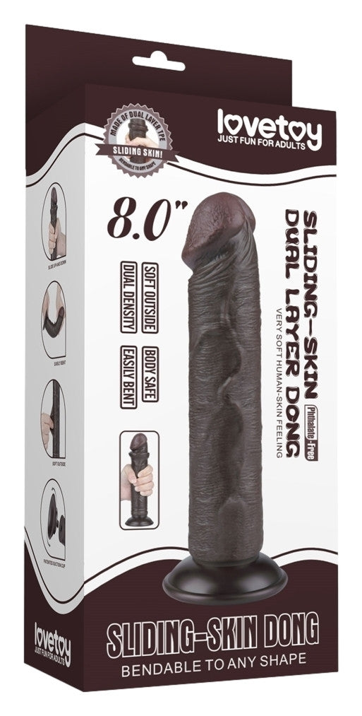 Gode Sliding Skin 17 x 4cm Noir