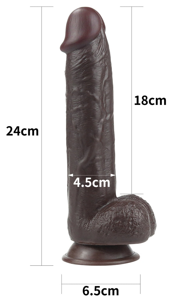 Gode Sliding Skin 18 x 4.5cm Marron