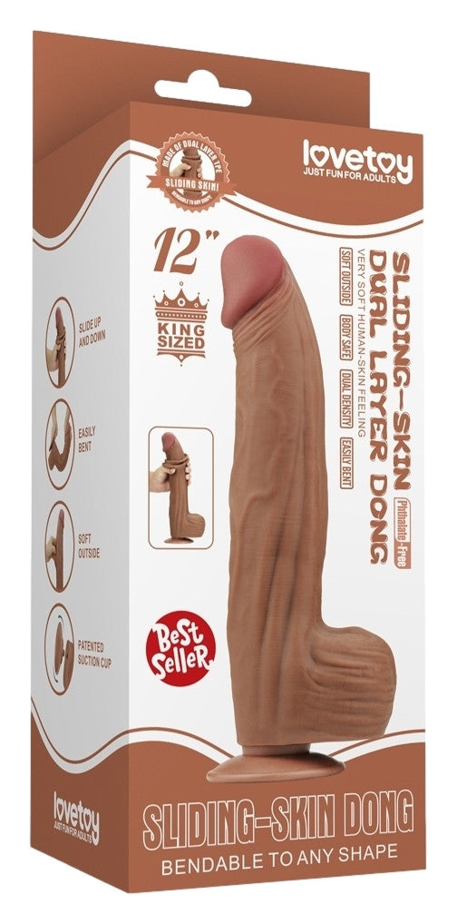 Gode Sliding Skin 23 x 6cm Marron