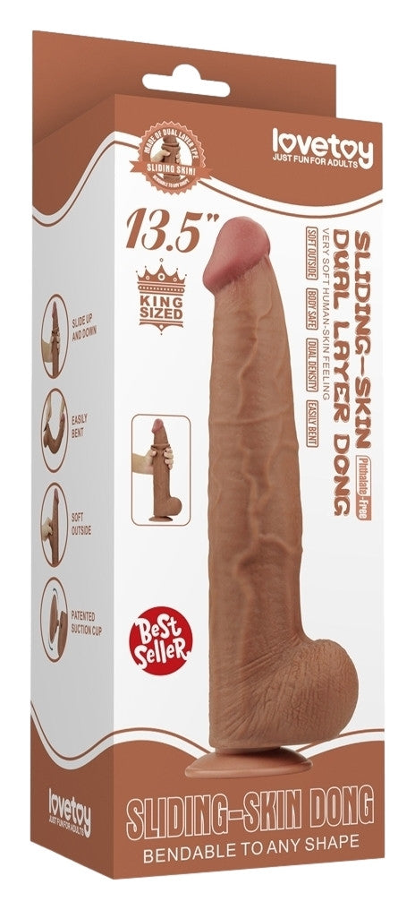 Gode Sliding Skin 26 x 6cm Marron