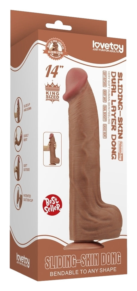 Gode Sliding Skin 27 x 6.5cm Marron