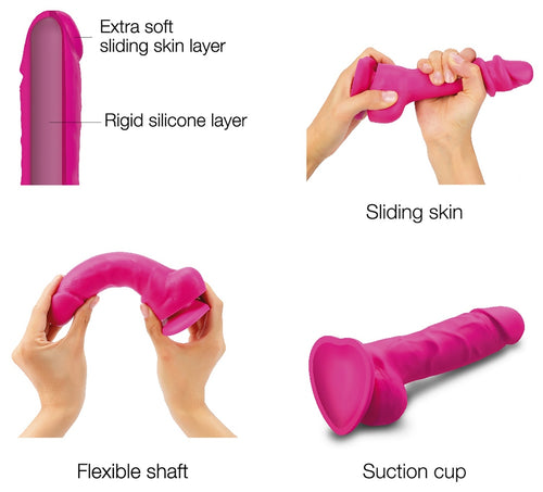 Gode Sliding Skin Strap-On-Me S 13 x 3.7cm Rose