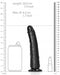 Gode Slim Dildo 18 x 4.2cm Noir