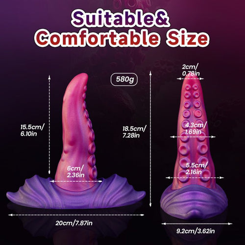 Gode tentacule vibrant Tongtak 15 x 6cm