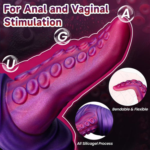 Gode tentacule vibrant Tongtak 15 x 6cm
