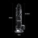 Gode transparent avec Bourses Flawless 16 x 3.5 cm