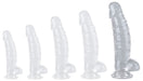 Gode transparent Dickannel XXL 27 x 8cm