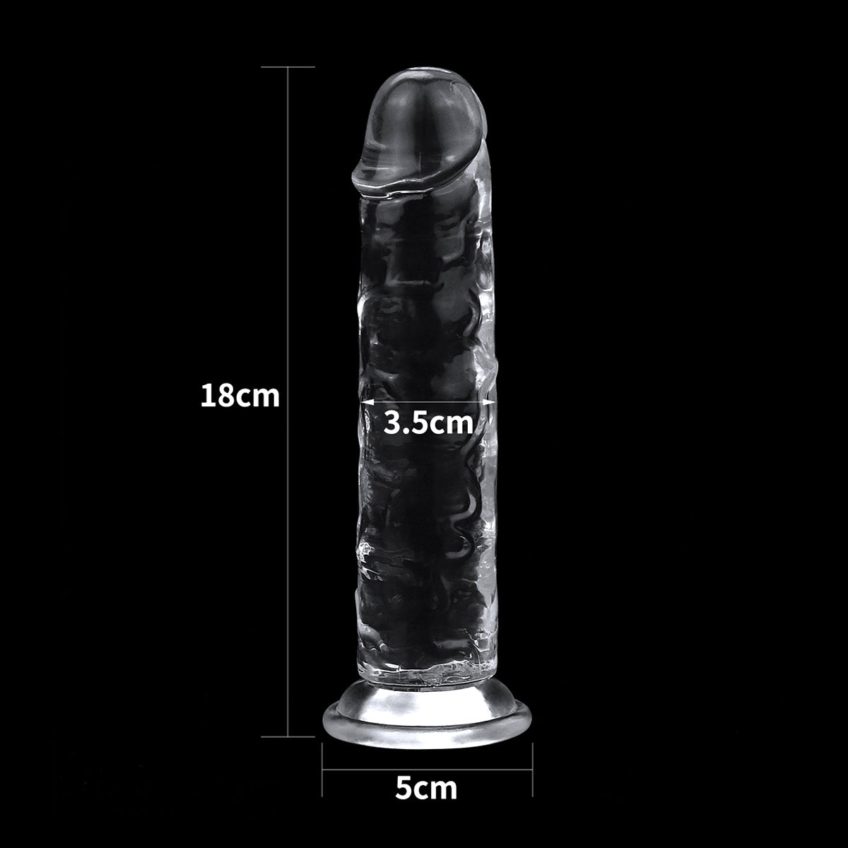 Gode transparent Flawless 16 x 3.5 cm