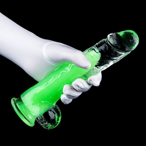 Gode transparent Jelly Mut XS 12 x 3cm Vert